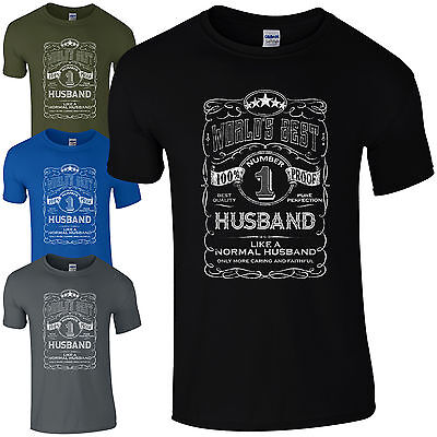 World's Best Husband T-Shirt Funny Fathers Day Dad Present Valentines Mens