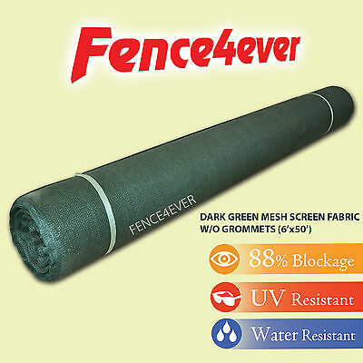 6'x50' Shade Cloth Fabric Fence Windscreen Privacy ...