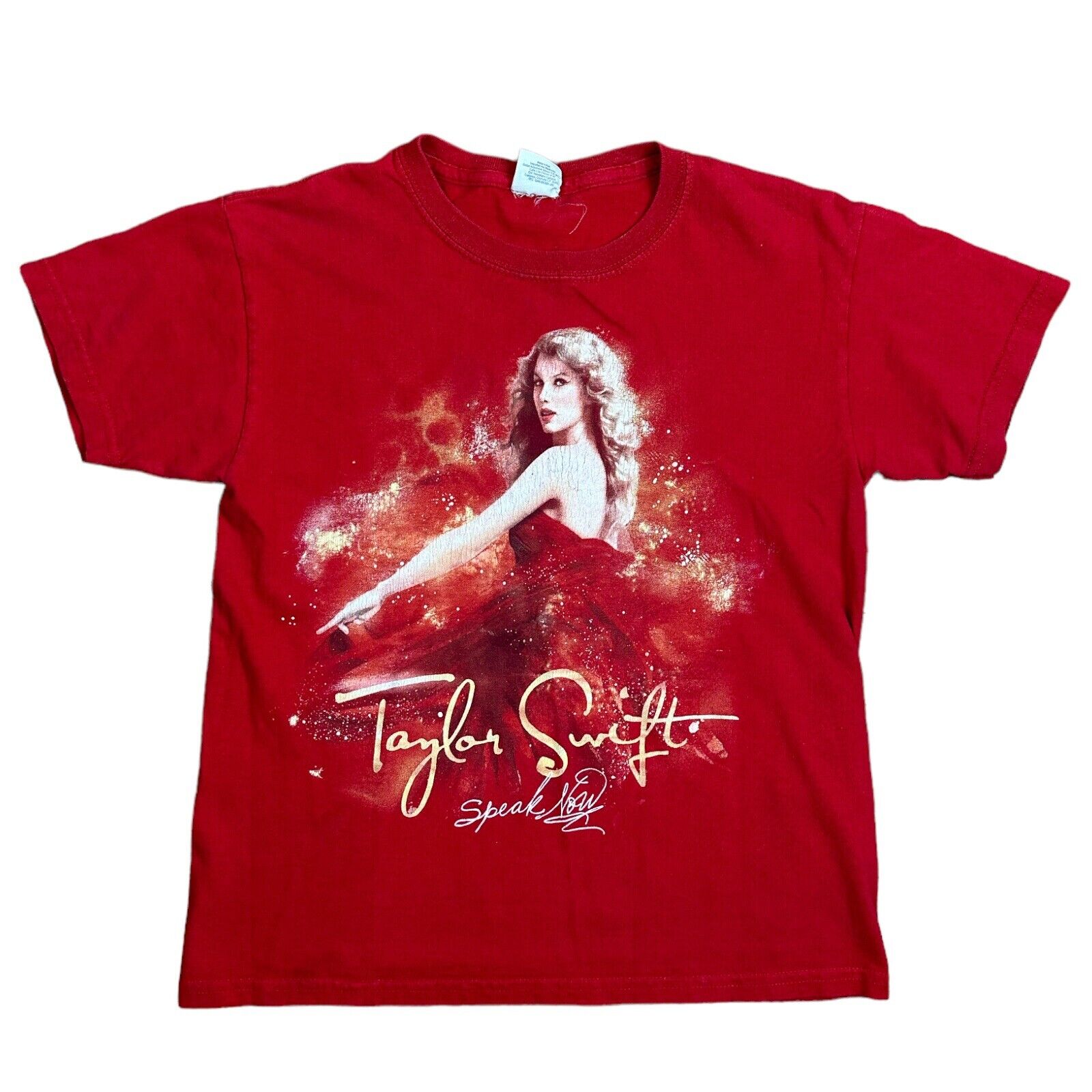 Vtg Taylor Swift Speak Now Concert Tour T-shirt Red Double Sided - Adult XS