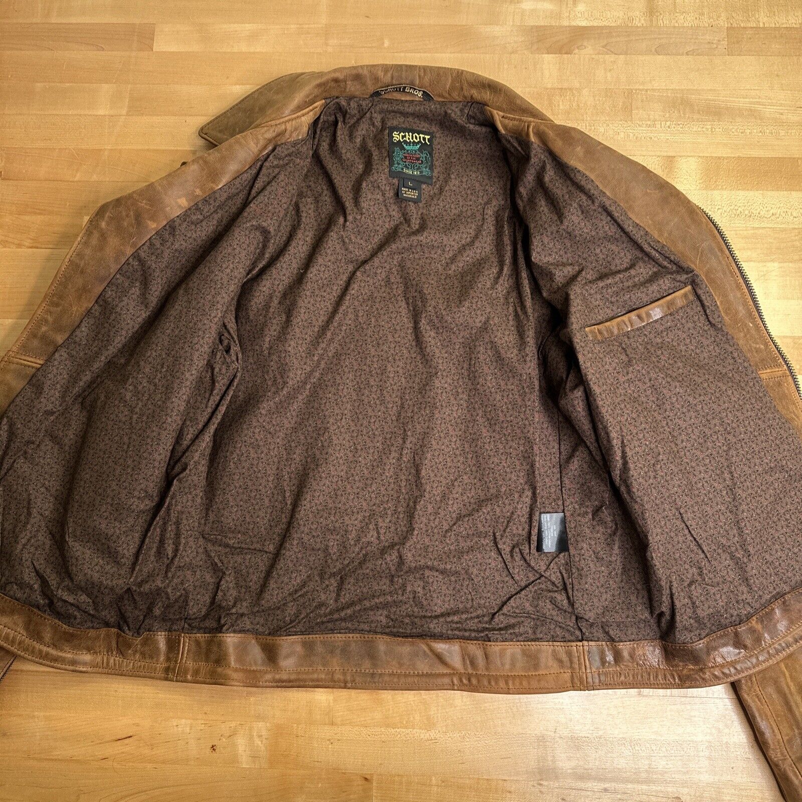 Schott Men’s Leather Jacket Large
