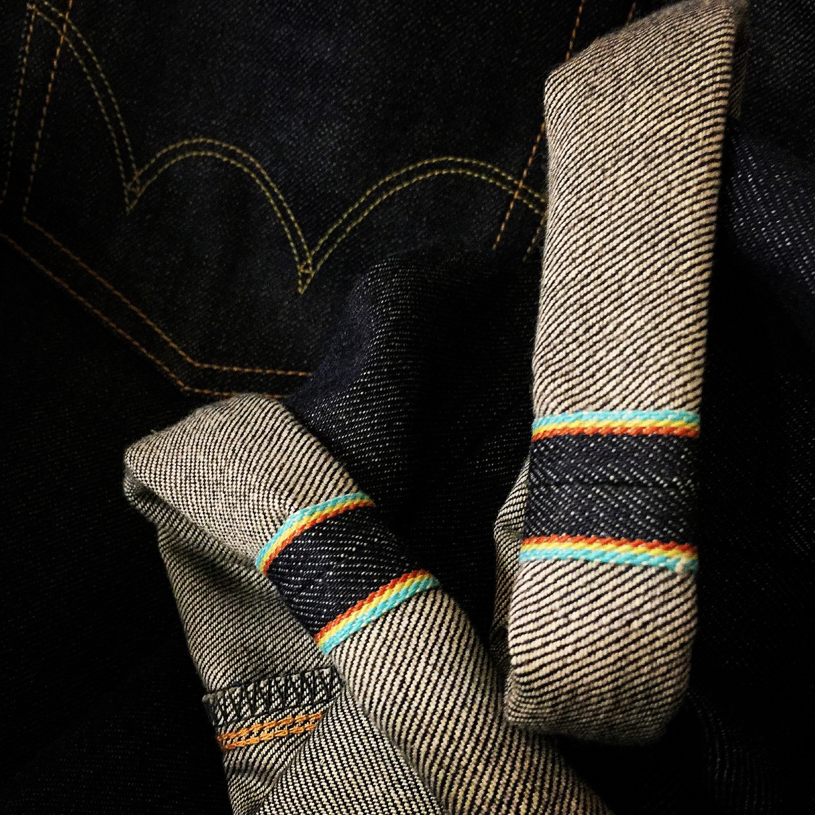 edwin ed75 rainbow selvage