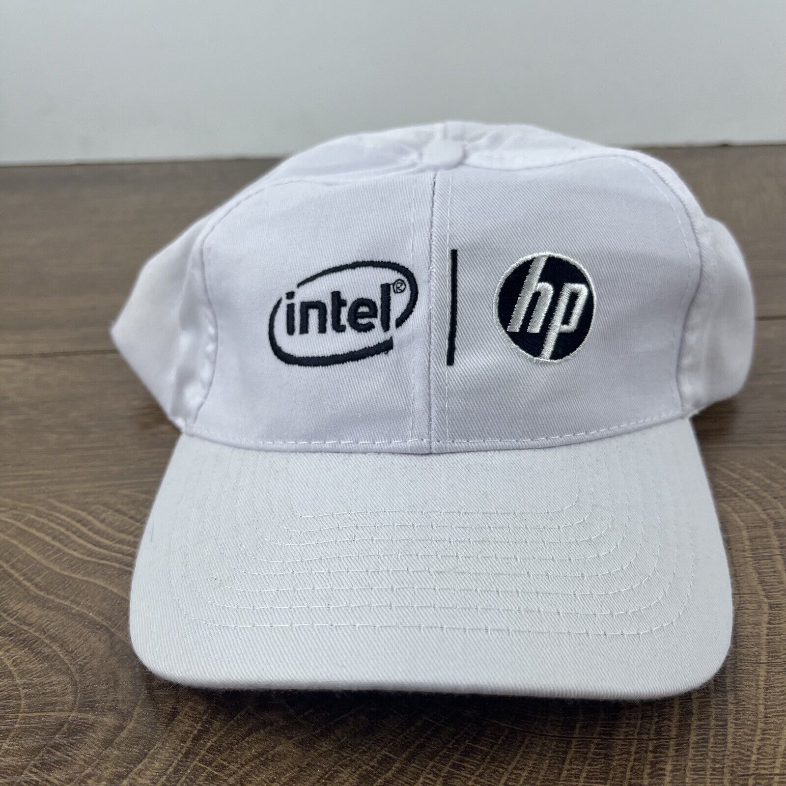 Intel HP Hat White Cap Hat Adjustable Hat White Adult Hat