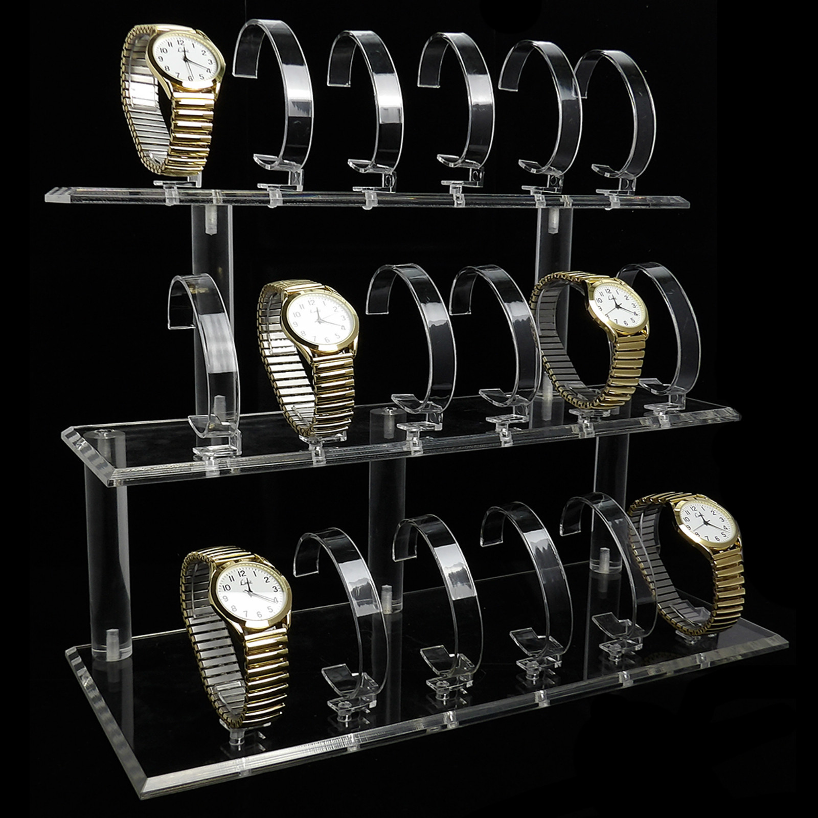 BRAND NEW WATCH DISPLAY STAND HIGH QUALITY ACRYLIC 18 WATCH HOLDER