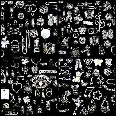 30g Random Mix - Tibetan Silver Charms Beads Findings Jewellery Mix Craft B197