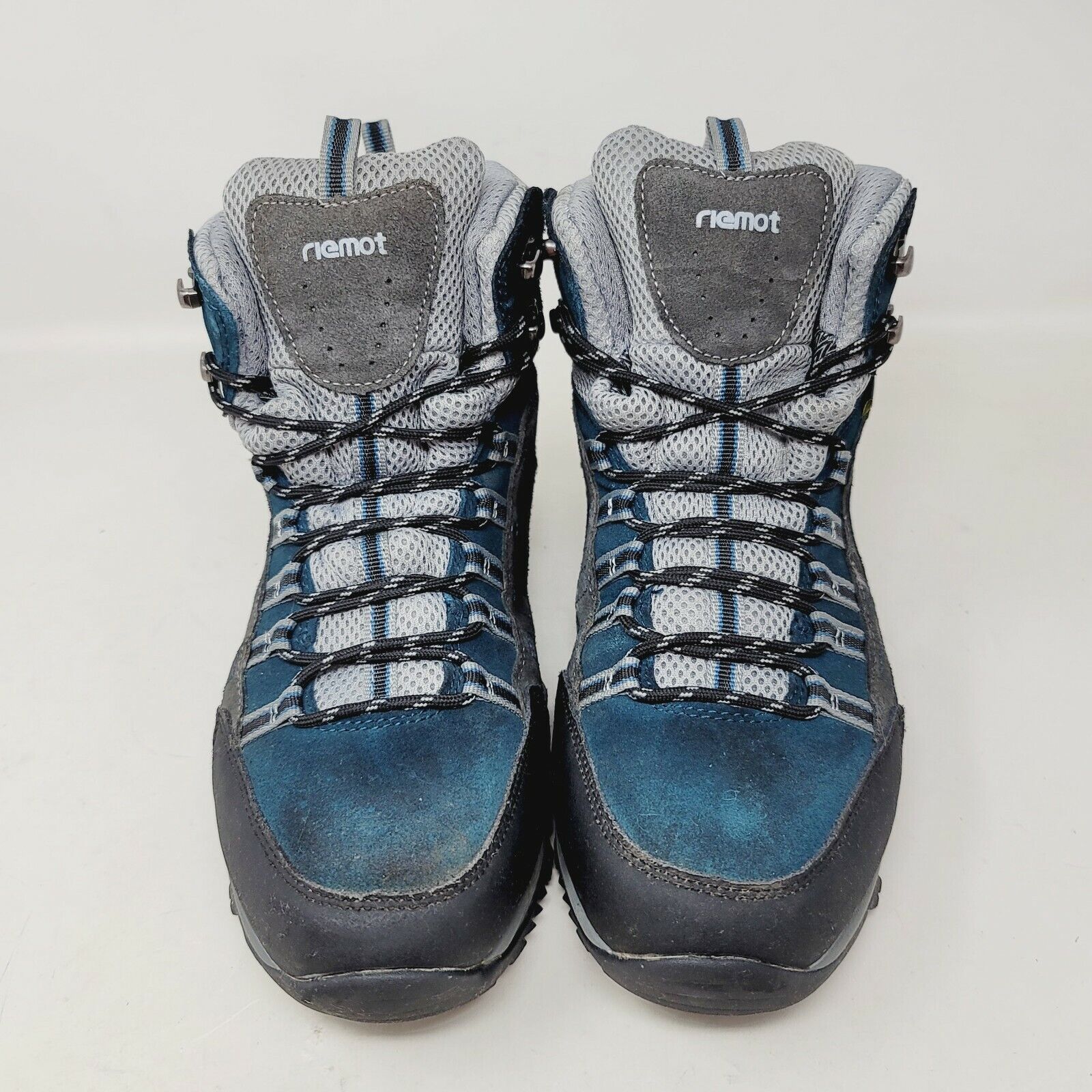riemot Men's Hiking Boots Size 9 M Waterproof Lightweight Grey Blue RM021