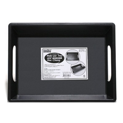 Black Plastic SIMPLE DESIGN SERVING TRAY WITH ...