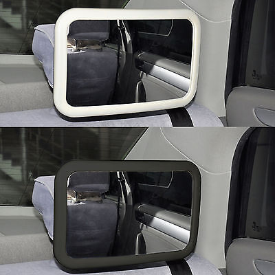 LARGE ADJUSTABLE WIDE VIEW REAR/BABY/CHILD SEAT CAR SAFETY MIRROR HEADREST MOUNT