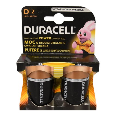 Duracell Batteries  D (Pack of 2)