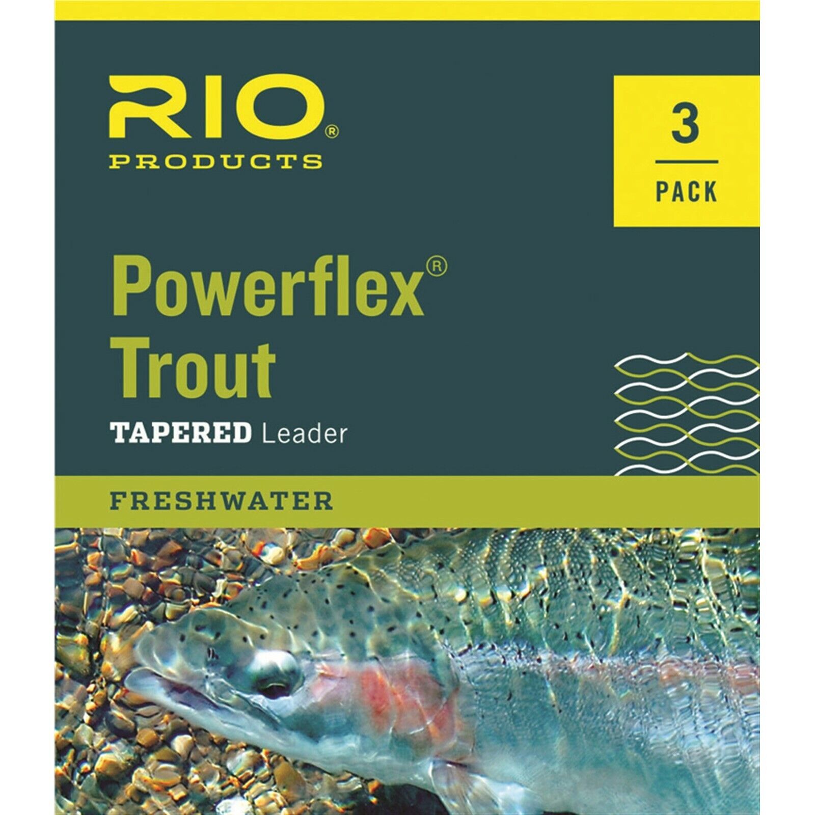 RIO Powerflex Trout Fly Leader 3pk 12ft 4X Pls Read Description