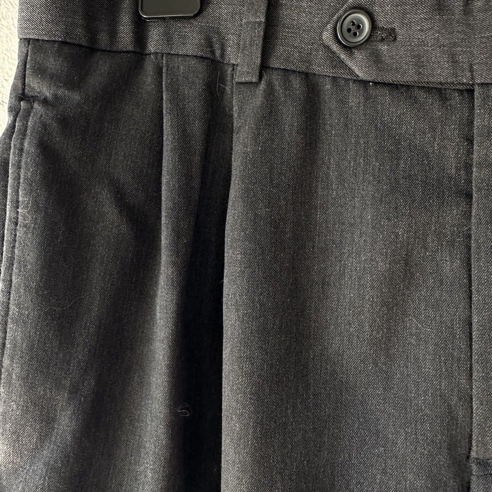 Brooks Brothers Madison Men’s Grey Wool Pleated Cuffed Dress Pants 33x30