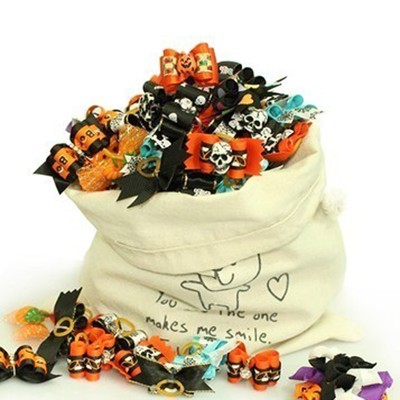 Hot Halloween Dog Hair Bows Topknot Pet ...