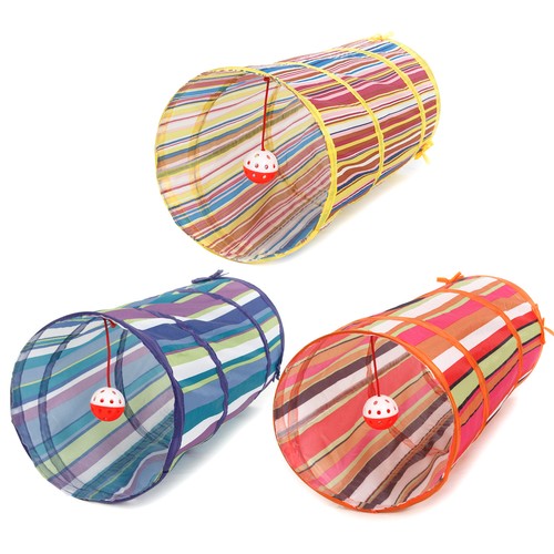 Colorful Cat Tunnel Toys Folding Pet Fun ...