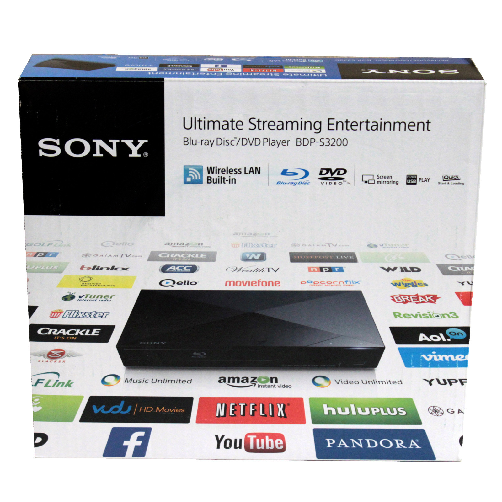 Sony BDPS3200 Bluray & DVD Disc Player with Remote & WiFi BDPS3200