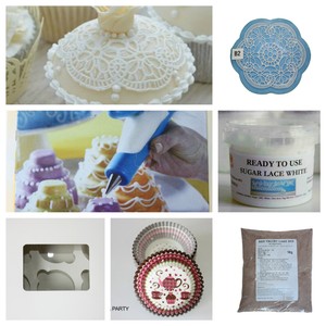 red cake velvet uk buy Cupcake B2 Cake Icing Lace, Pen Box, Sugar Mix, Mat, Velvet Cases, Red