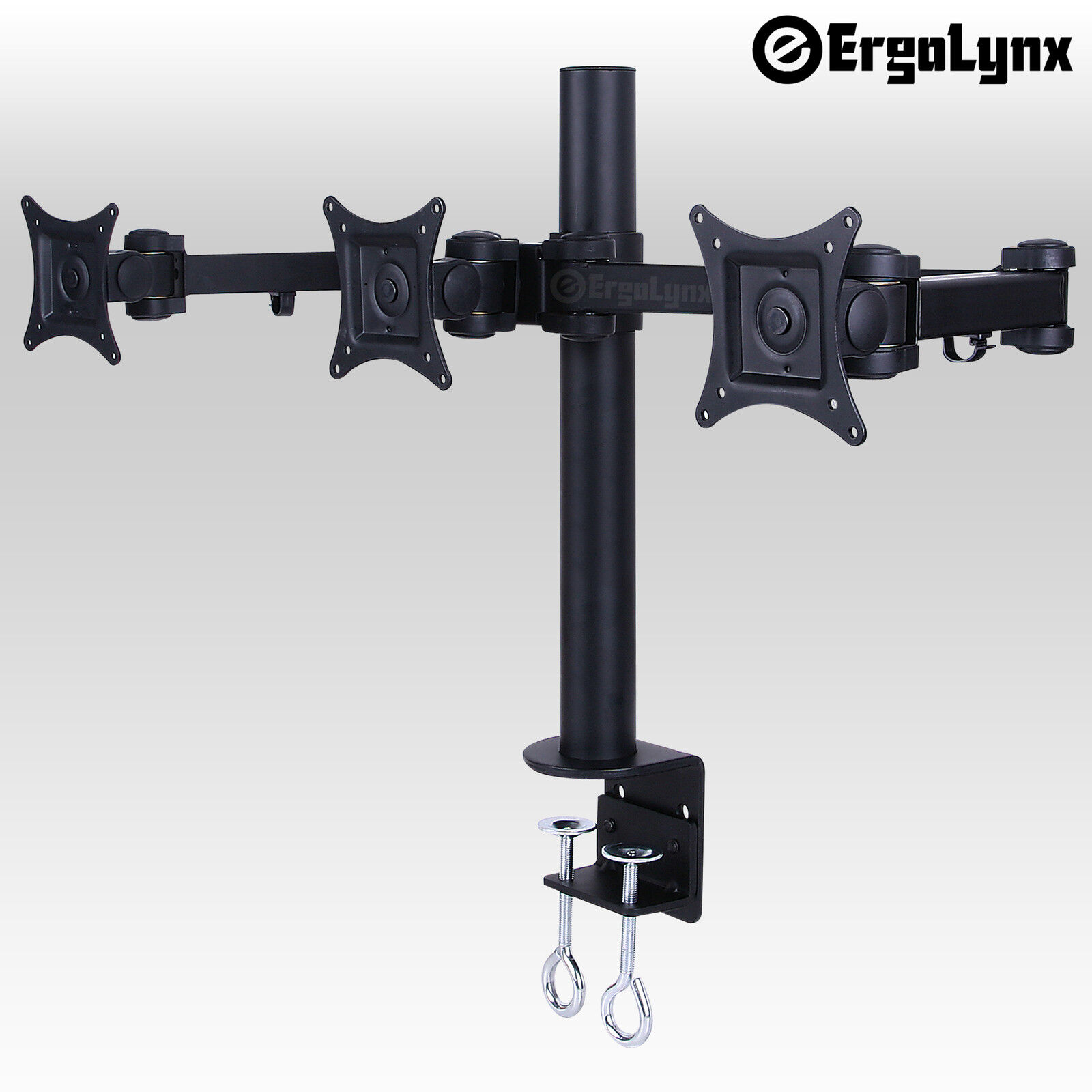 Ergolynx Triple VESA Monitor Arm Stand Desk Mount LCD LED Display 3 24" Screens
