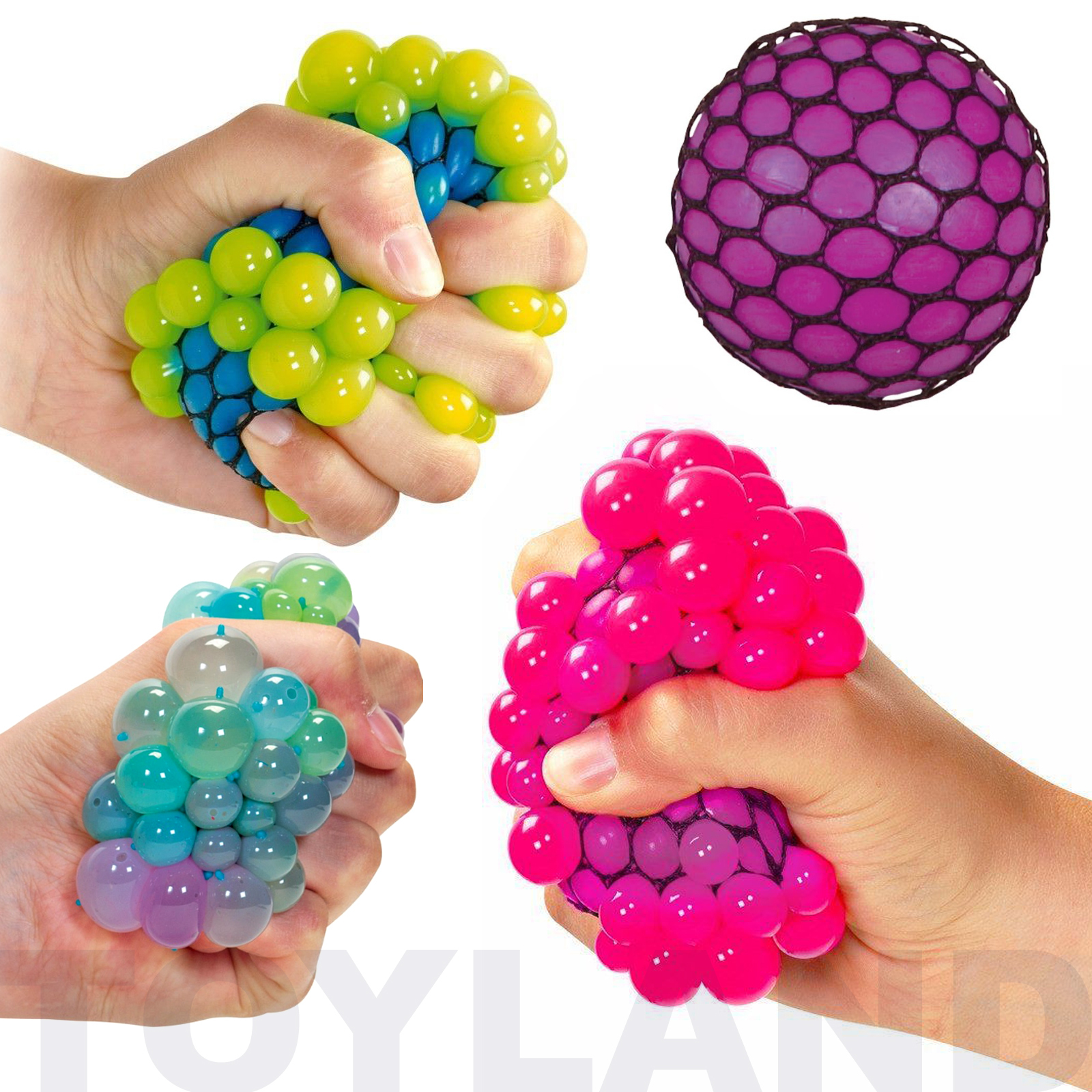 MESH BALL SQUEEZY STRESS TOY BOYS GIRLS FIDGET SENSORY SEN ADHD AUTISM FIDDLE | eBay