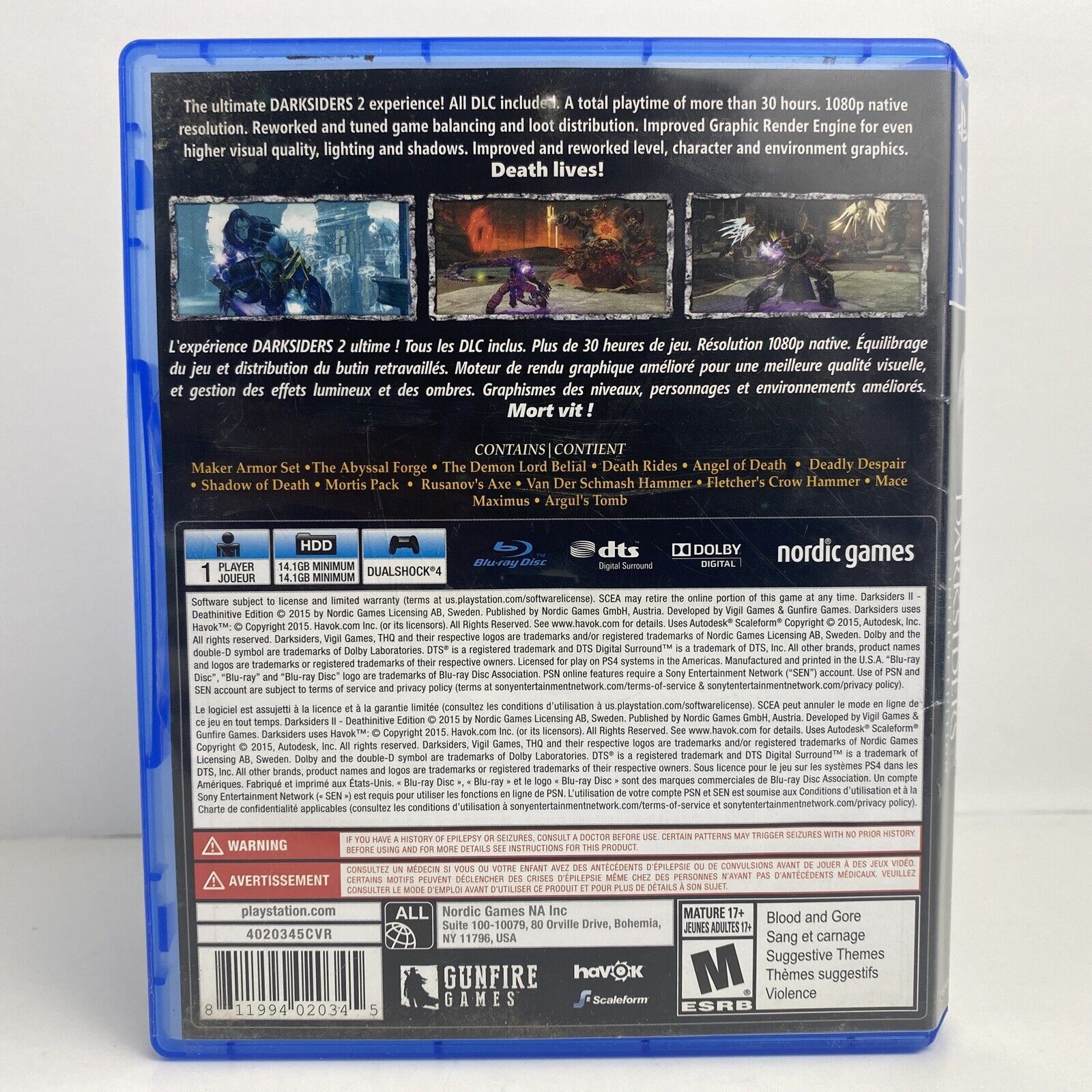 Darksiders II: Deathinitive Edition & Darksiders III (Sony PlayStation 4, 2015)