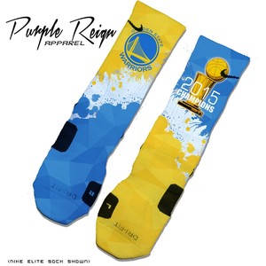 Custom Nike Elite Socks Stephen Curry Golden State Warriors All Sizes 