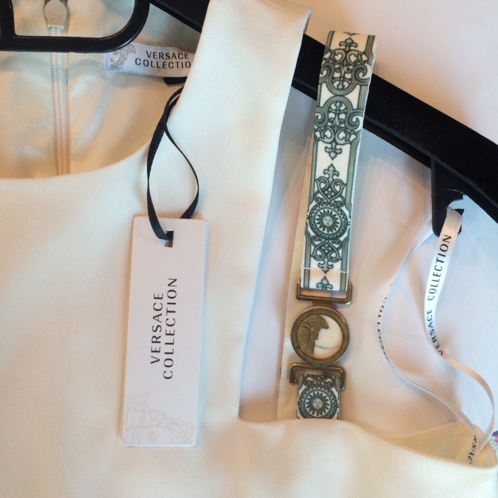 Pre-owned Versace Collection Shift Dress In White