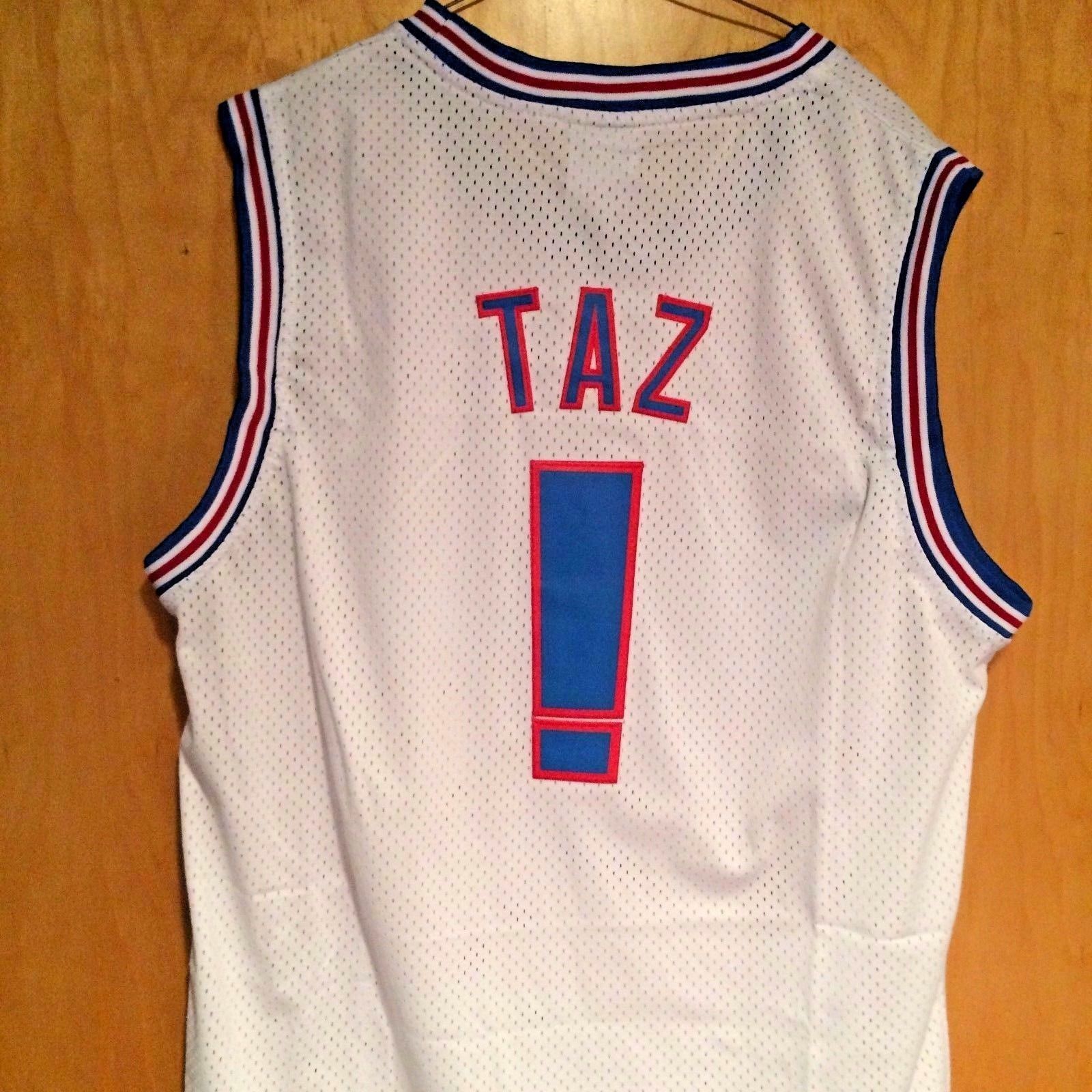 tazmaniandevil,tasmaniandevil tazmanian devil space jam tune squad basketball jersey white s