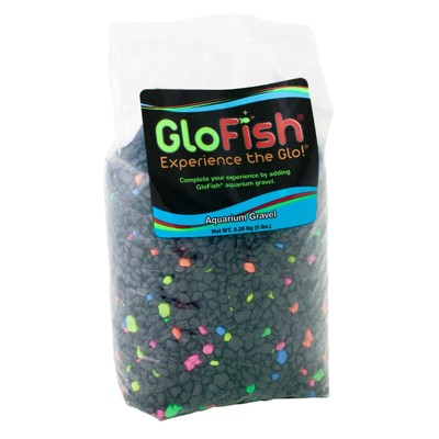 GloFish Aquarium Gravel 5-Pound Black with Fluorescent ...