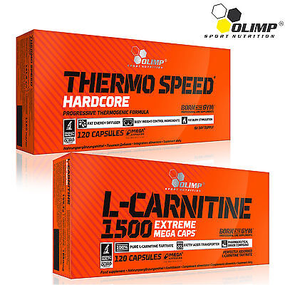 Thermo Speed Hardcore + L-Carnitine 60-180 Caps. Fat Burner Weight Loss (Best Fat Burning Stack)