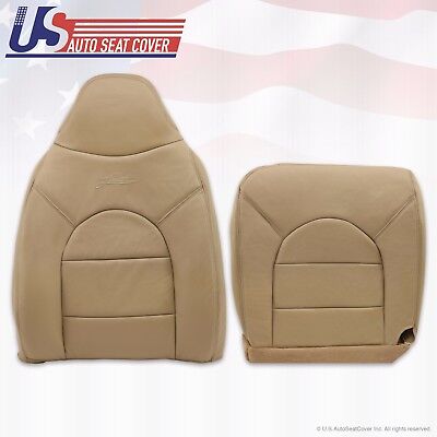 1999 Ford F250 350 Lariat Front Driver Side Top & Bottom Leather seat Covers Tan