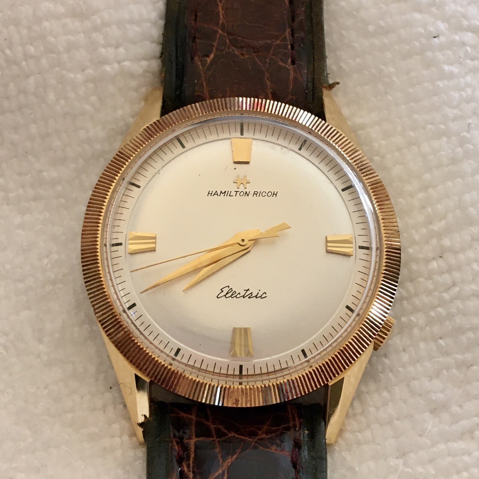 Yahoo!オークション HamiltonRicoh E1001 Electric Fluted Bezel Go...