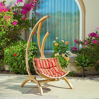 Outdoor Patio Furniture Wooden  Hanging Chair ...