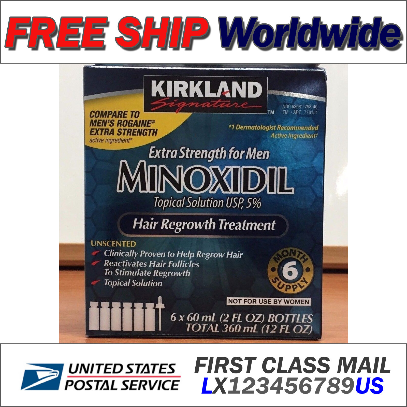 Kirkland Minoxidil Exp 03 2021 5 Men Hair Regrowth 6 Month 1
