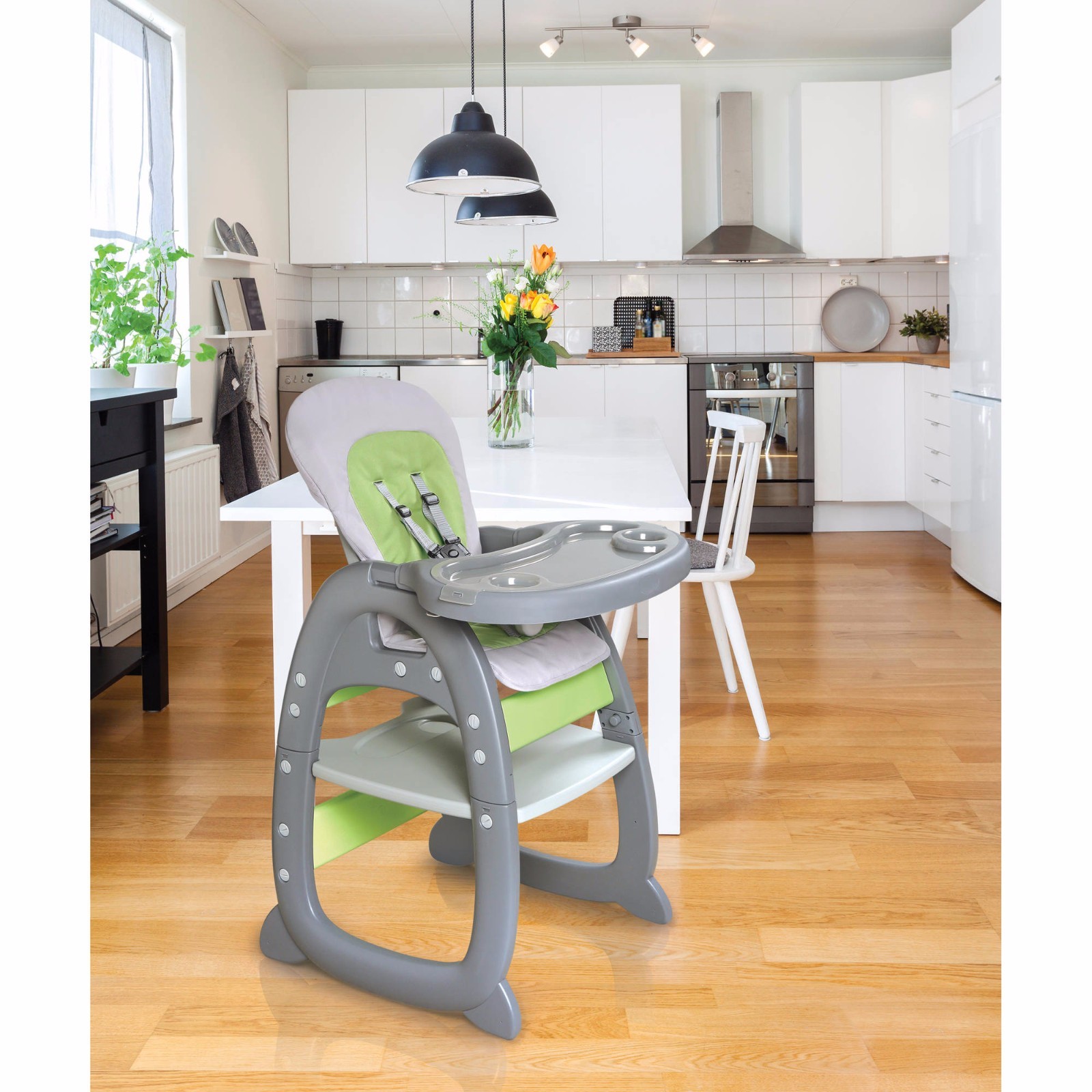 3 in 1 High Chair Modern Converts Into Activity Table Chair Toddler