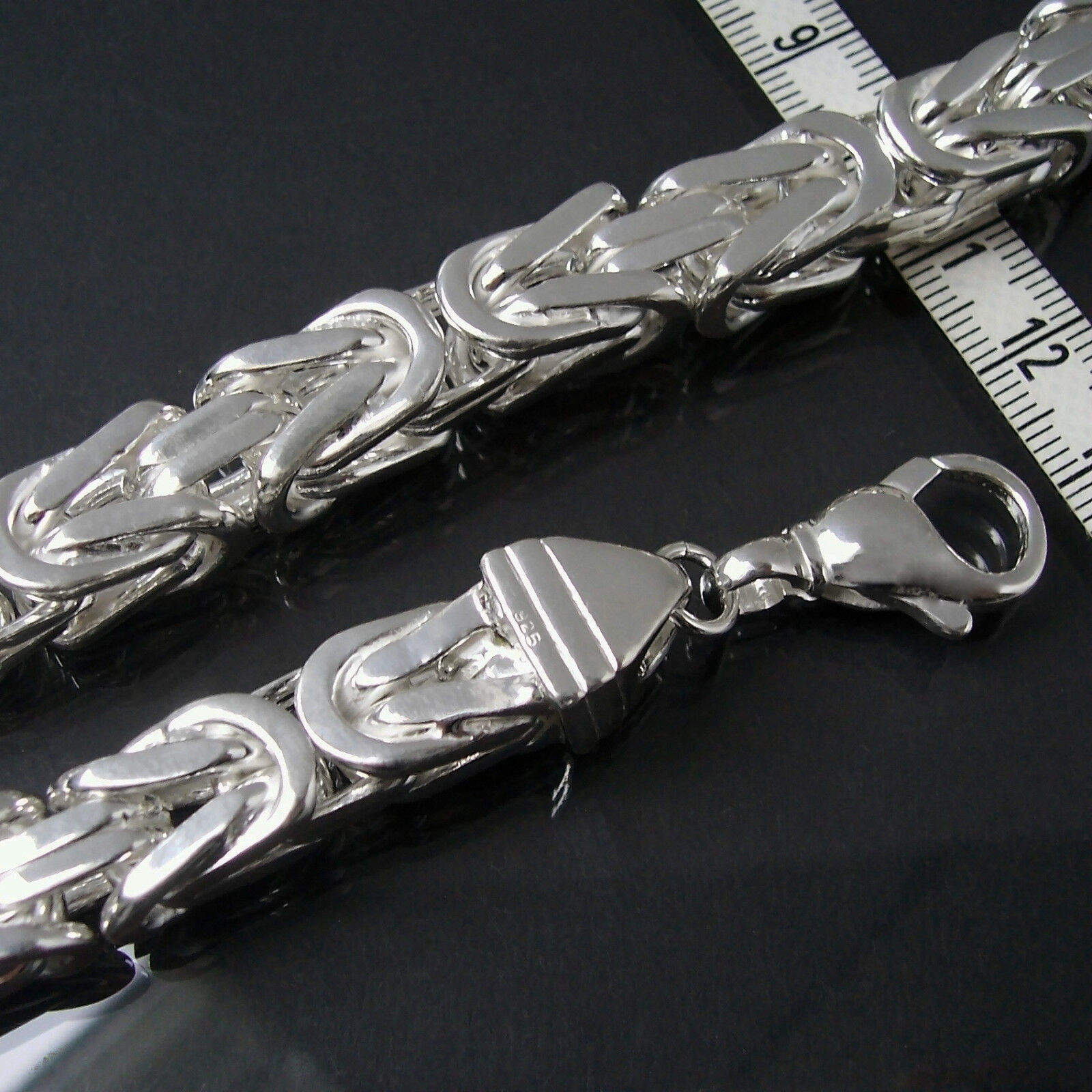 Pre-owned Niklarson King's Chain 925 Silver Solid Necklace Bracelet Sterling Silver Jewelry Ve24