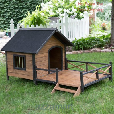 Lodge Dog House Weather Resistant Wood Large ...