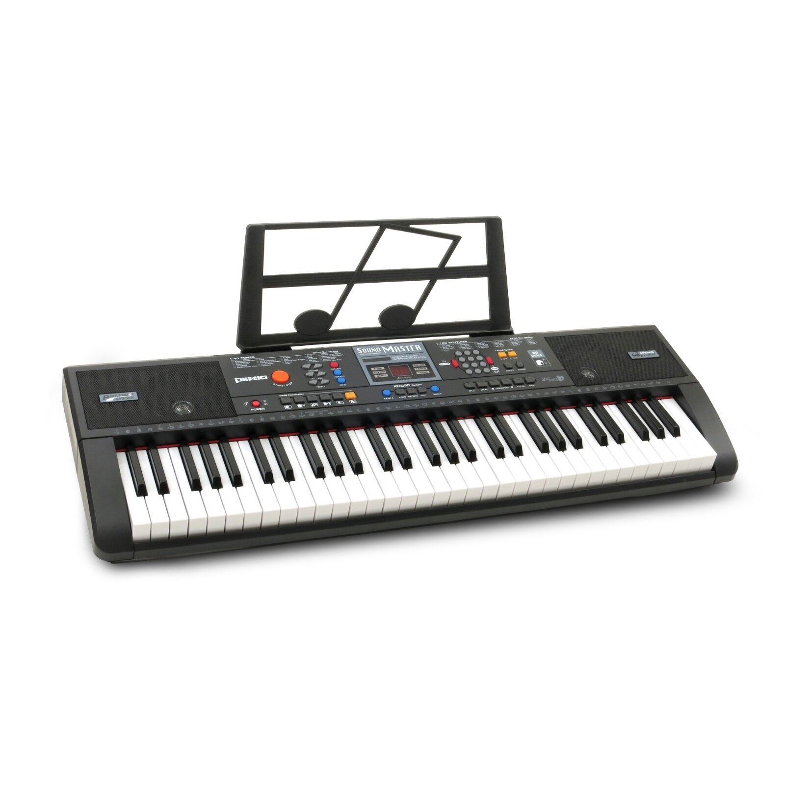 Plixio 61-Key Electric Piano Keyboard with Music Sheet Stand Portable Learners