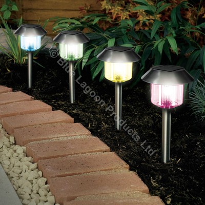 8 x Colour Changing Solar Power Light ...