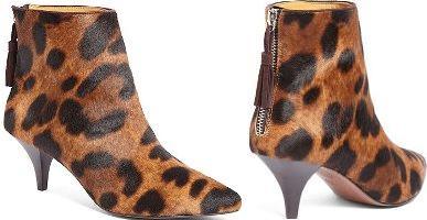 kitten heel leopard print ankle boots