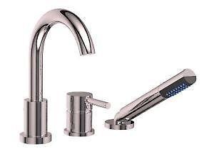 NEW PEERLESS 3 HOLE DECK MOUNT TUB FILLER WITH HANDSHOWER $199