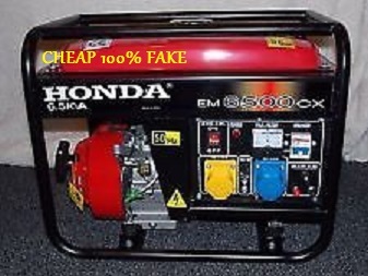 Counterfeit honda generators #3