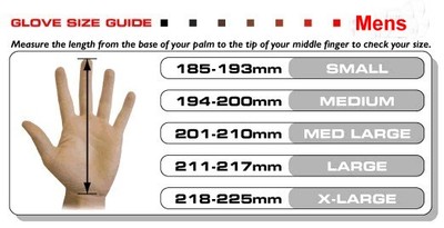 Golf Glove Size Chart