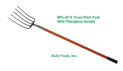 5 Tines Forged Manure Pitch Fork With ...