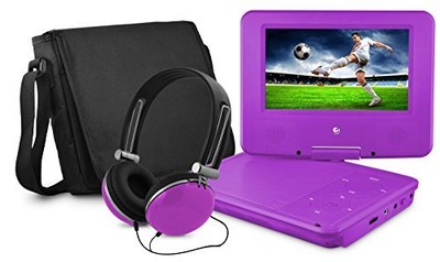 UPC 734911503830 product image for Ematic 7-inch Swivel Portable Dvd Player With Headphones And Bag, Purple | upcitemdb.com