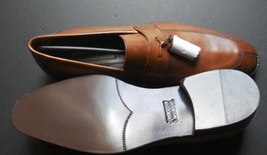 JOHNSTON-MURPHY-CARLOCK-BROWN-LEATHER-LOAFERS-SHOES-9-D-NIB