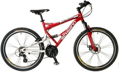 Schwinn Protocol 1.0 Men's Dual-Suspension Mountain Bike (26-Inch Wheels, Red)