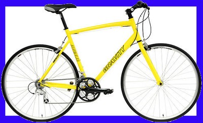 NEW Gravity Ave FB UPRIGHT POSITION Comfortable Aluminum ROAD BIKE 50cm Yellow