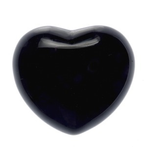 Black Obsidian Heart for Grounding and Balance