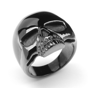 bague biker crane noir chevaliere inox neuf homme femme biker chop