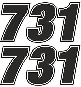 Race Numbers Motocross Edurance Car Motorbike Vinyl Sticker Graphic Decal