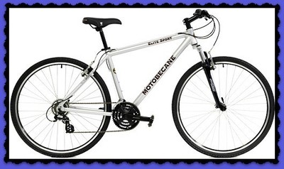 NEW MOTOBECANE ELITE SPORT 23" SILVER 21 SPEED ADVENTURE HYBRID BIKE