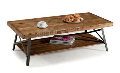 Rustic Industrial Cocktail Coffee Table Vintage Reclaimed ...