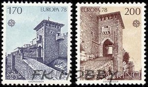 SAN Marino 1978 MI 1156 57 Union Europa Cept Architecture Architektur ...